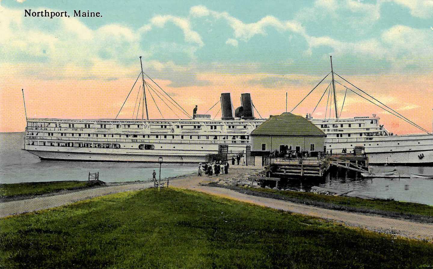 Postcard: Northport Docks, Maine